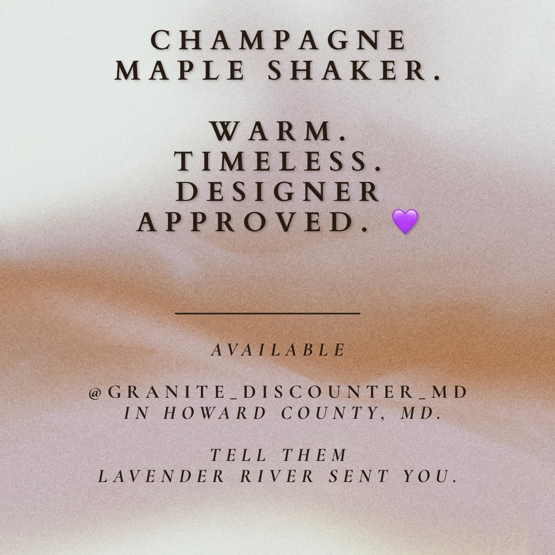 Champagne Maple Shaker available at @granite_discounter_md in Howard County, MD
